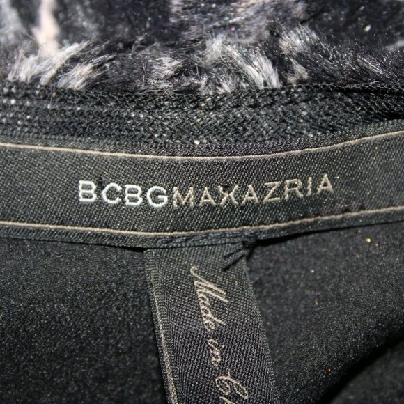 BCBG maxazria $198 Tulum Sz S Black White Combo Eyelash 100% Polyester Top - Picture 9 of 16